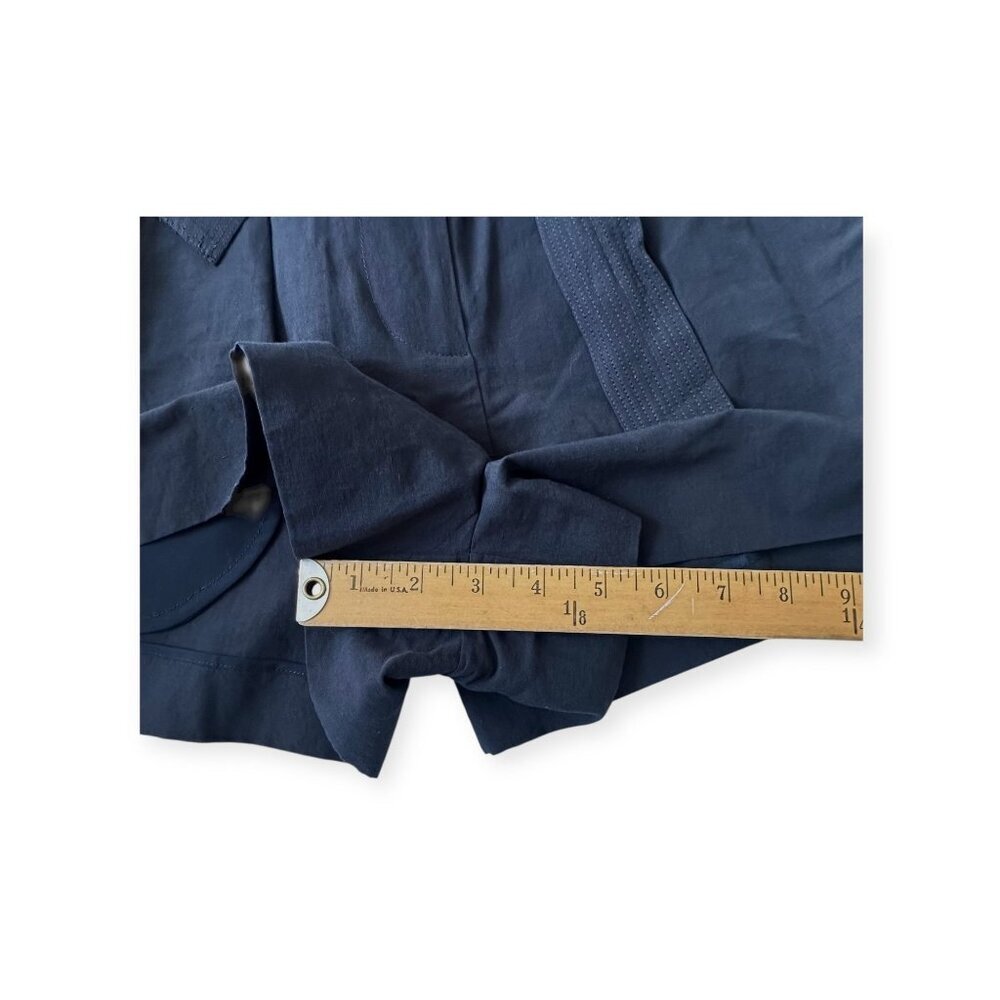 Ulla Johnson Abri Shorts Midnight Blue Paperbag Waist Belted Pleated Size 4 NWT - Picture 14 of 14